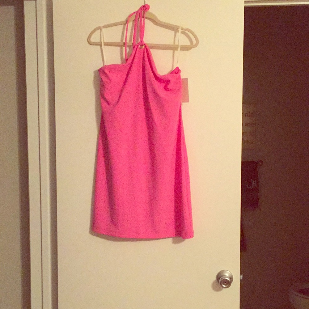 Hot pink dress